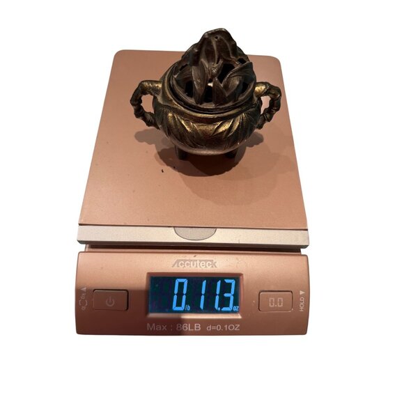 Vantine's Antique Signed 1004 Collectible Asian Design Bronze Incense Burner - Picture 6 of 15